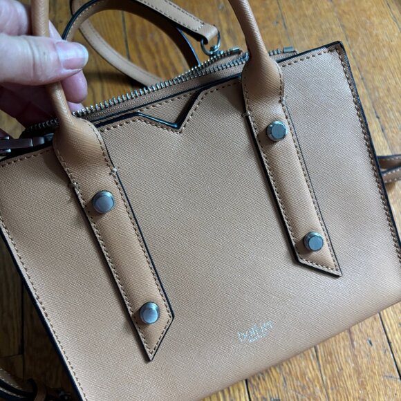 Botkier New York Trigger Mini Satchel – Camel Tan Saffiano Leather - Picture 3 of 4